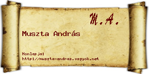 Muszta András névjegykártya